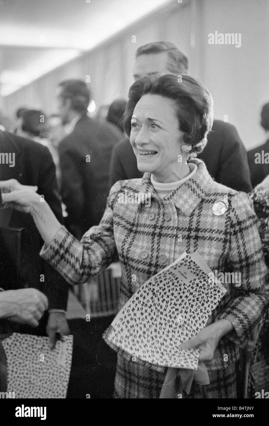 Duchess Of Windsor January 1967 Pictured at Fashion Show in Paris France with Captain Edward