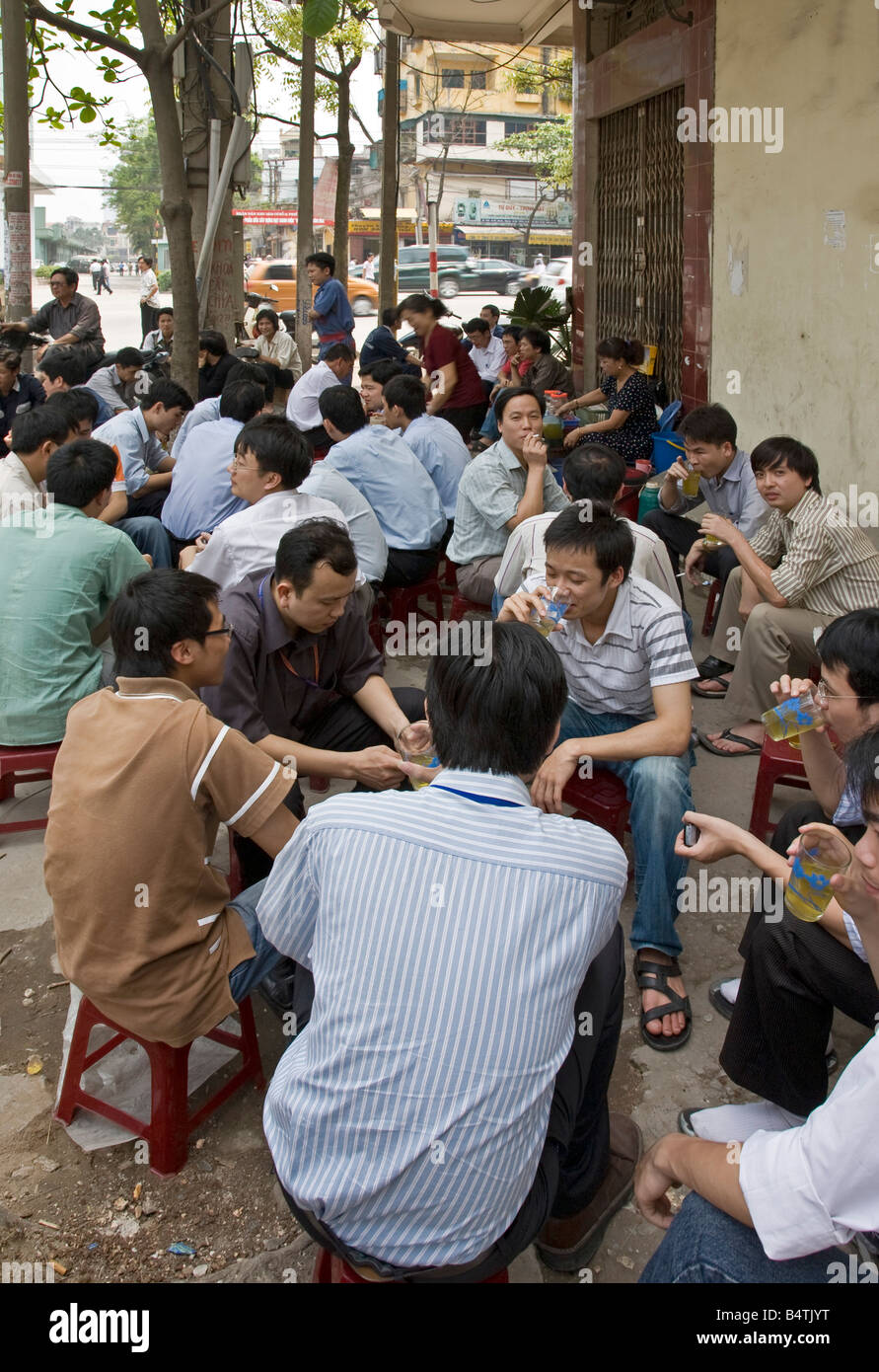 Street cafe Hanoi Vietnam Stock Photo