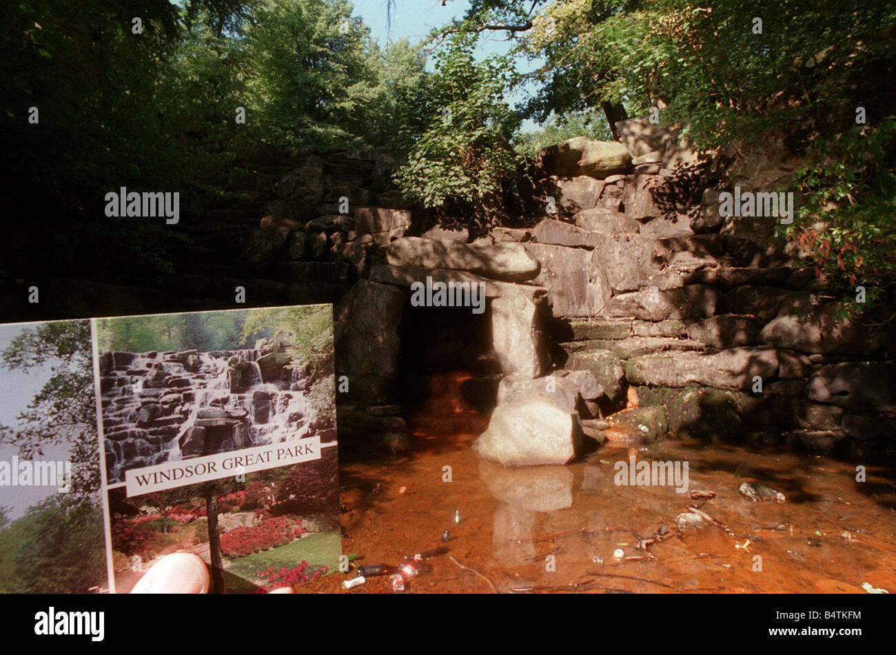 Water shortage at Windsor great park during drought 1995 Stock Photo ...