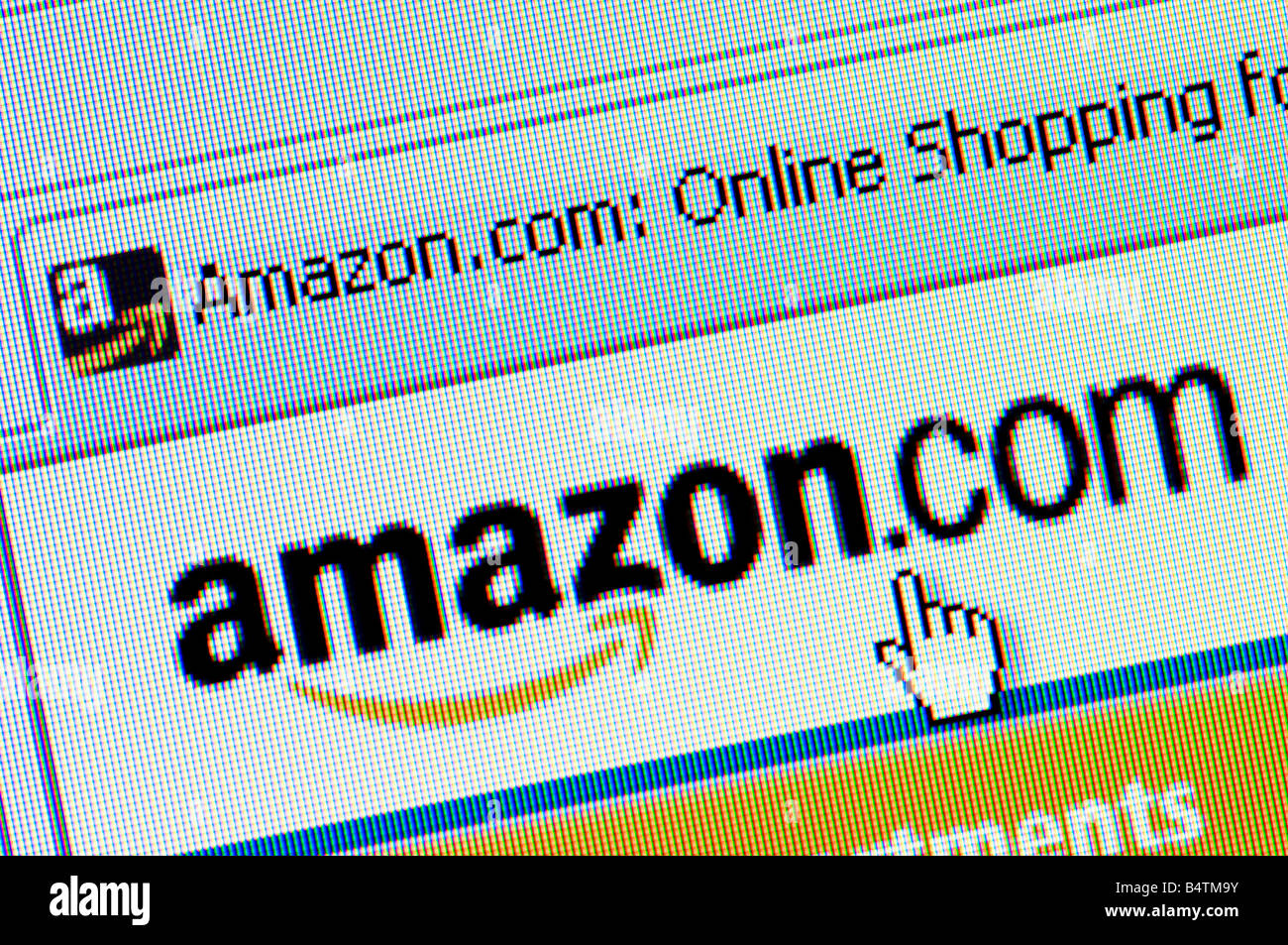 Macro screenshot of the Amazon online shopping website (Editorial use