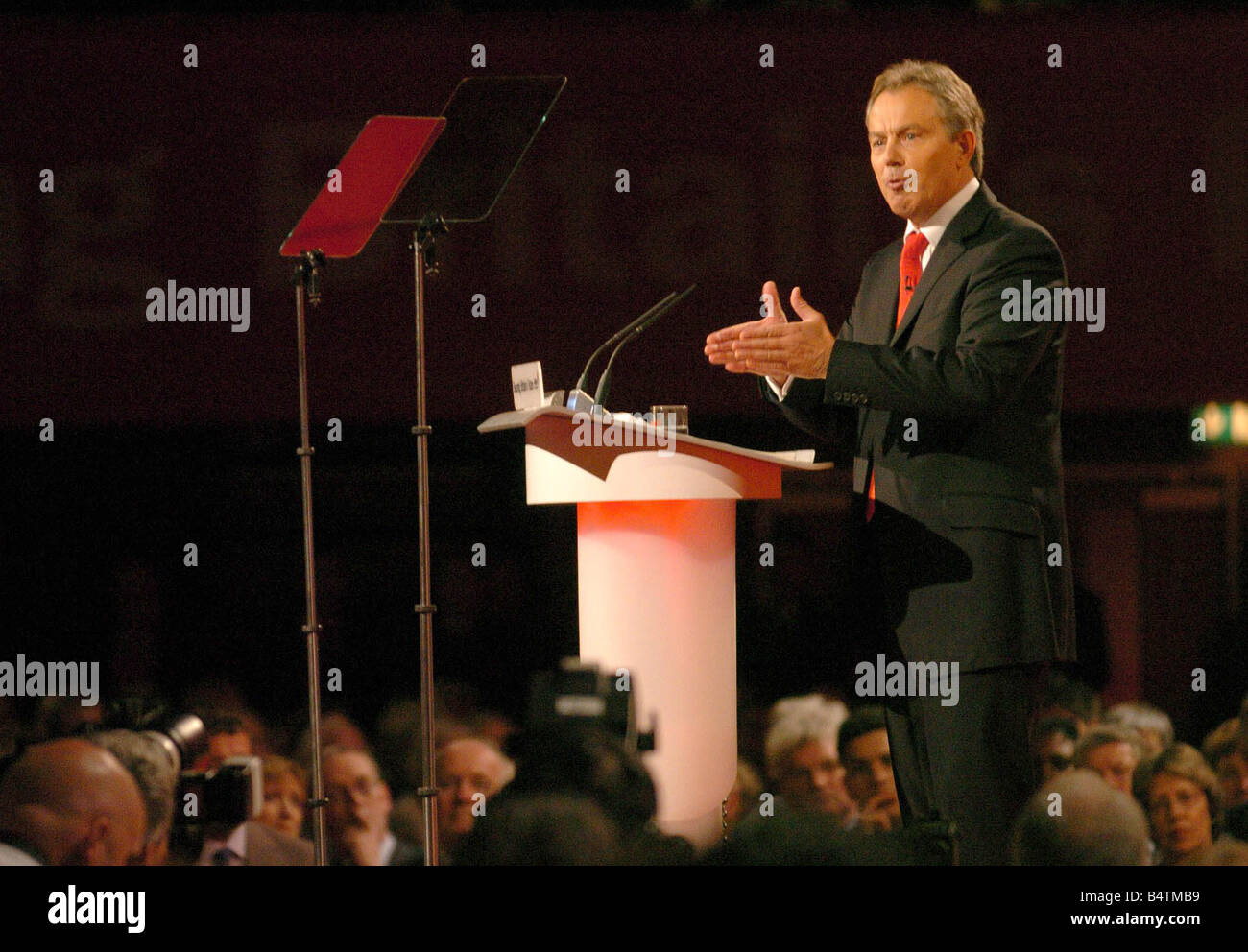 Tony Blair during his speech to conference Labour Party conference in