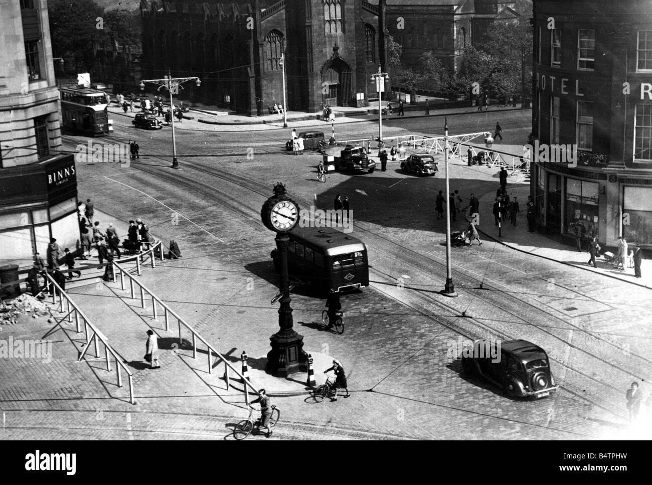 Hope Street and Queensferry Street Edinburgh July 1948 Stock Photo