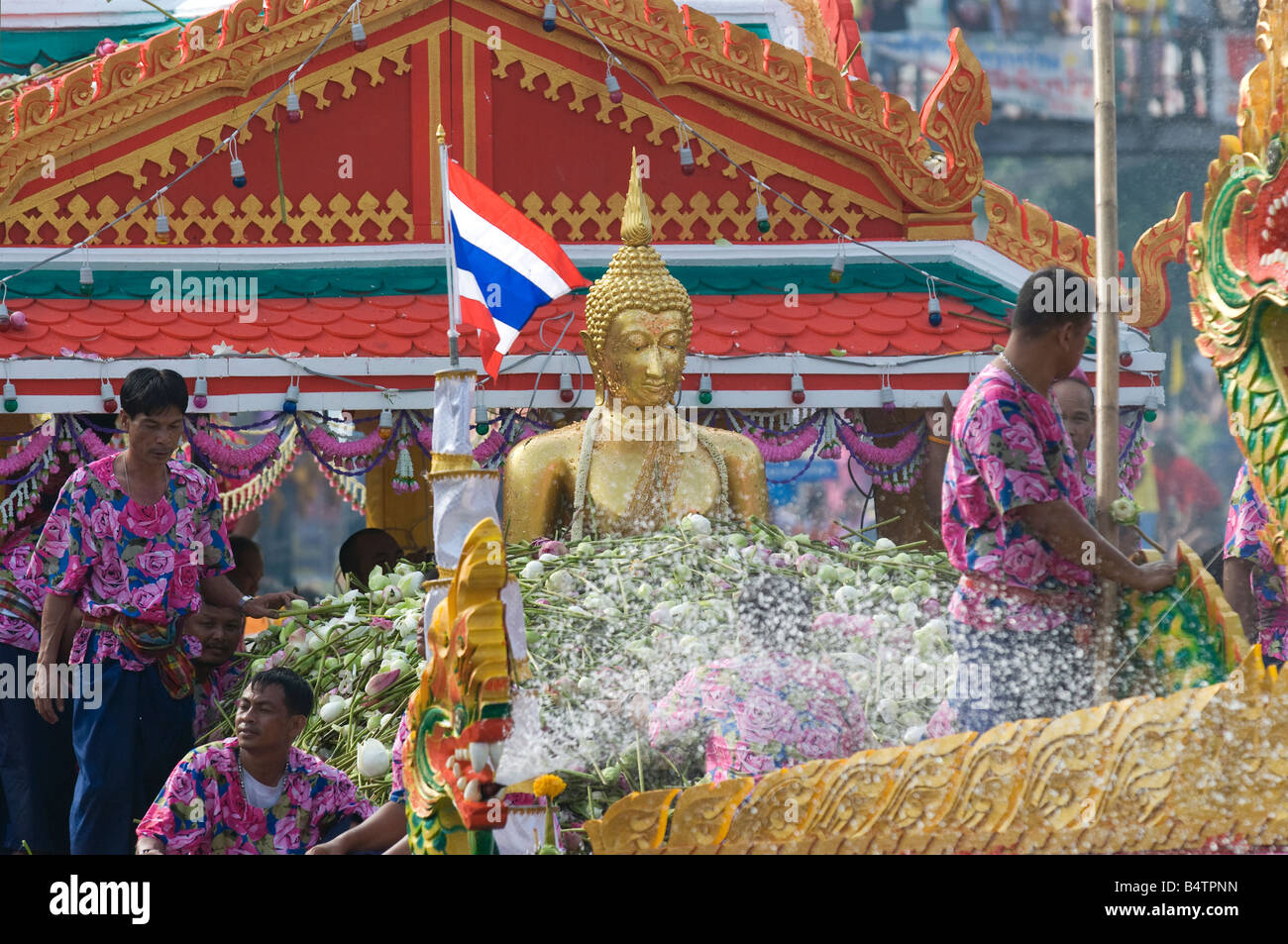 Rap Bua celebration in Bang Plee Samut Prakan province Thailand Stock Photo