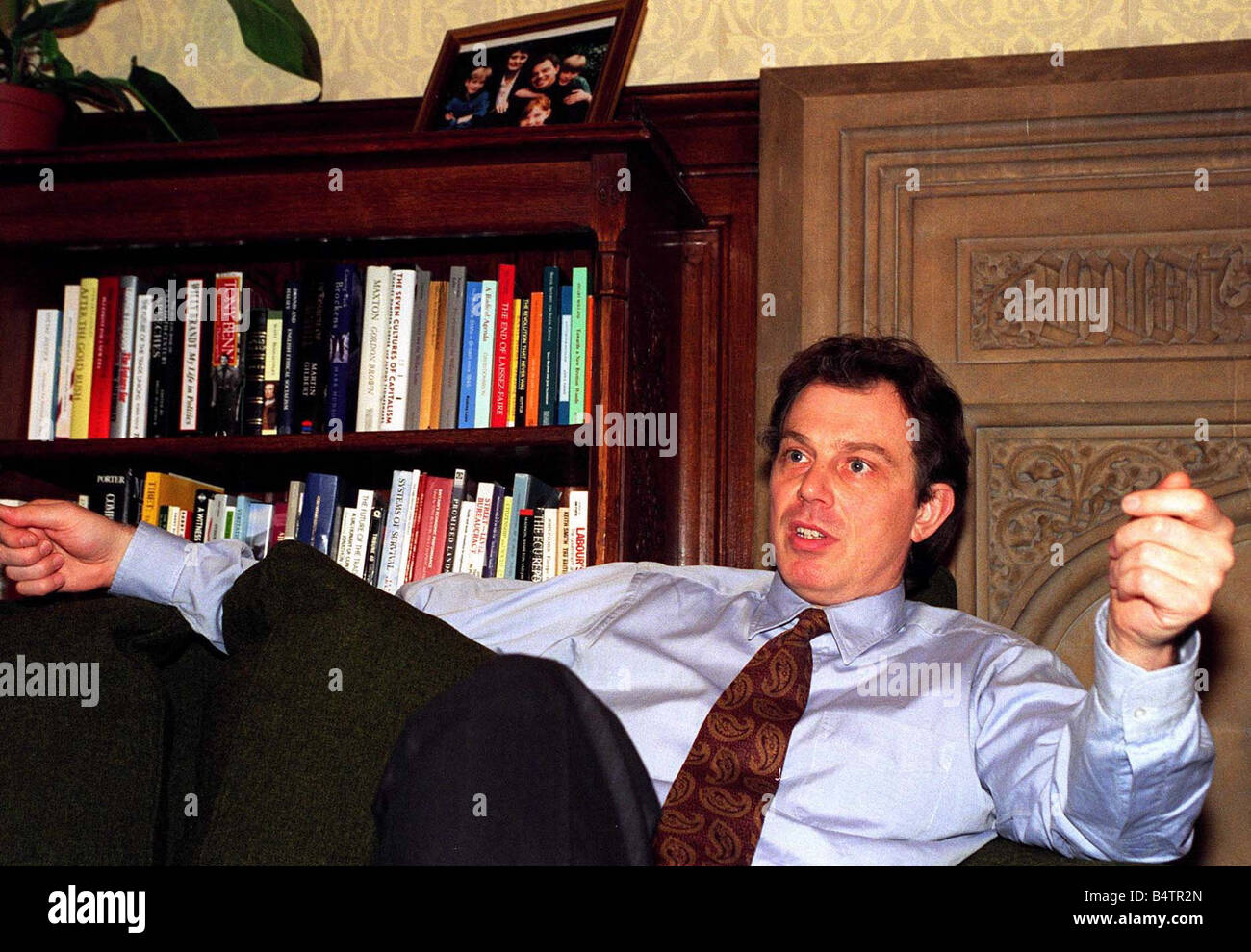Tony Blair during his exclusive interview with Daily Mirror Stock Photo