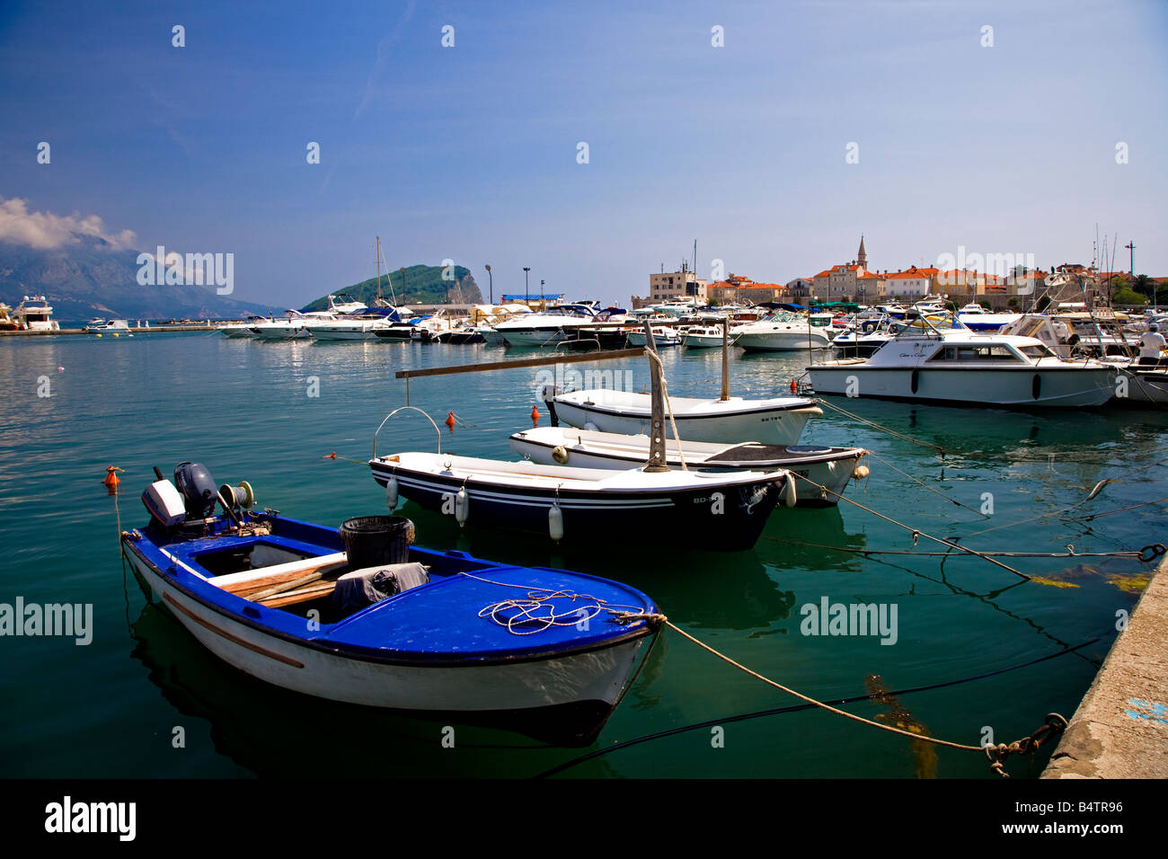 The Resort of Budva Montenegro Adriatic Coast Stock Photo