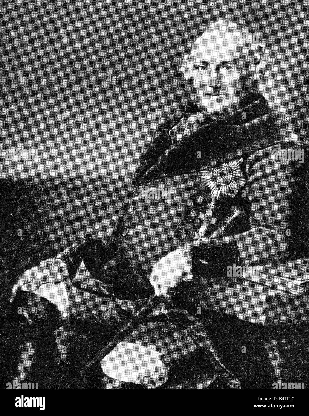 Ferdinand, 12.1.1721 - 3.7.1792, Duke of Brunswick, Prussian officer, half length, painting by Johann Georg Zisenis, , Stock Photo