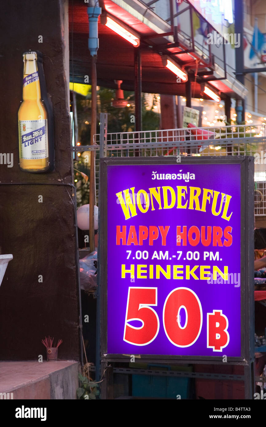 Wonderful Happy Hours, Opening times Happy hour late night bar sign in