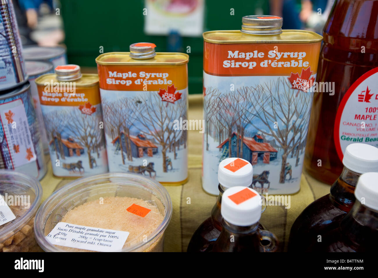 Maple Syrup products at the Byward Market, City of Ottawa, Ontario