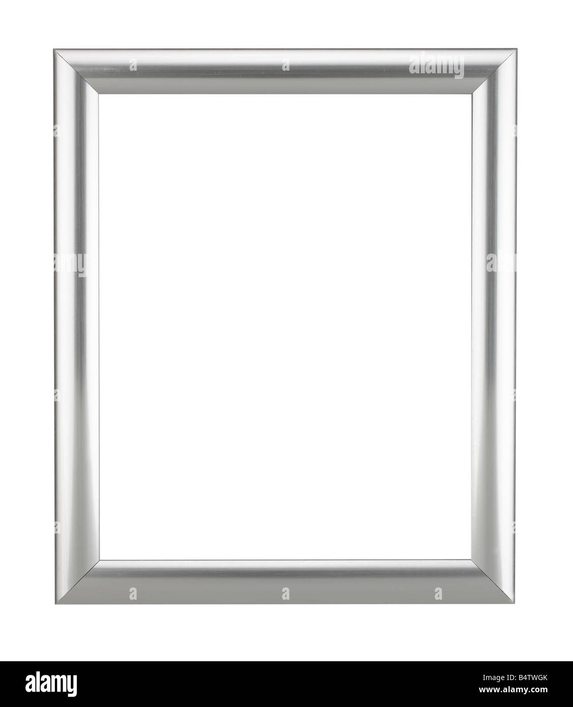 SILVER WOOD PICTURE FRAME Stock Photo