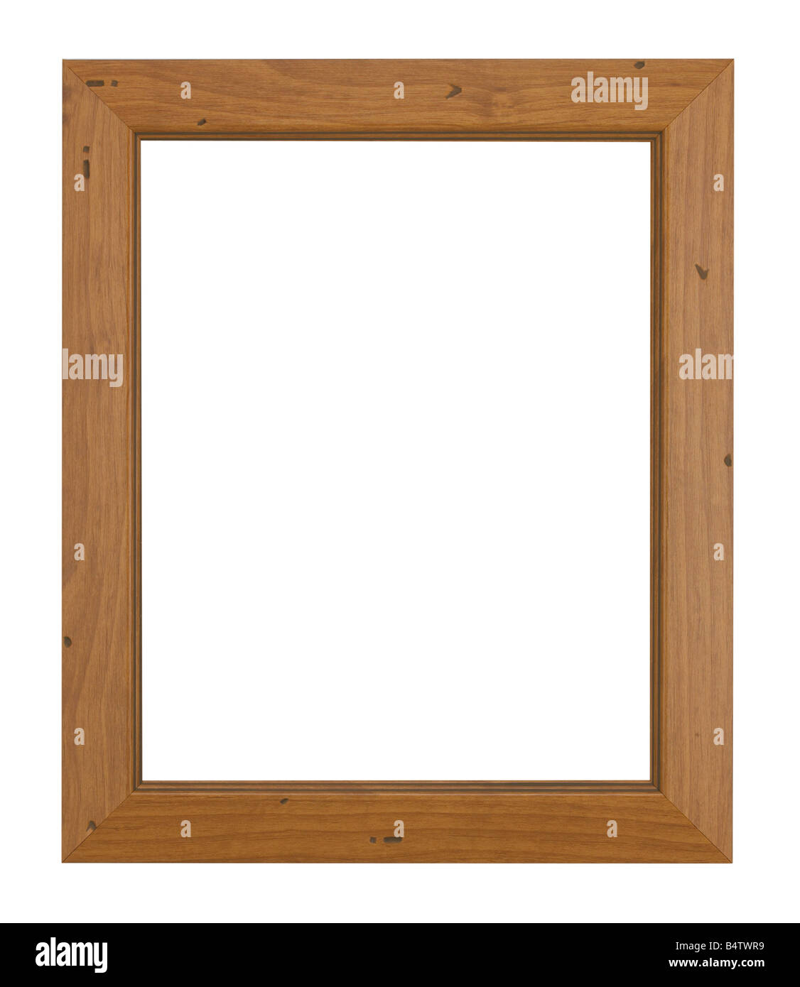 BROWN WOOD PICTURE FRAME Stock Photo