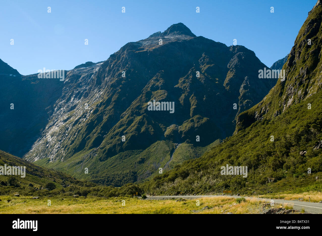The road to Milford Sound near the Homer Tunnel, Fjordland, South