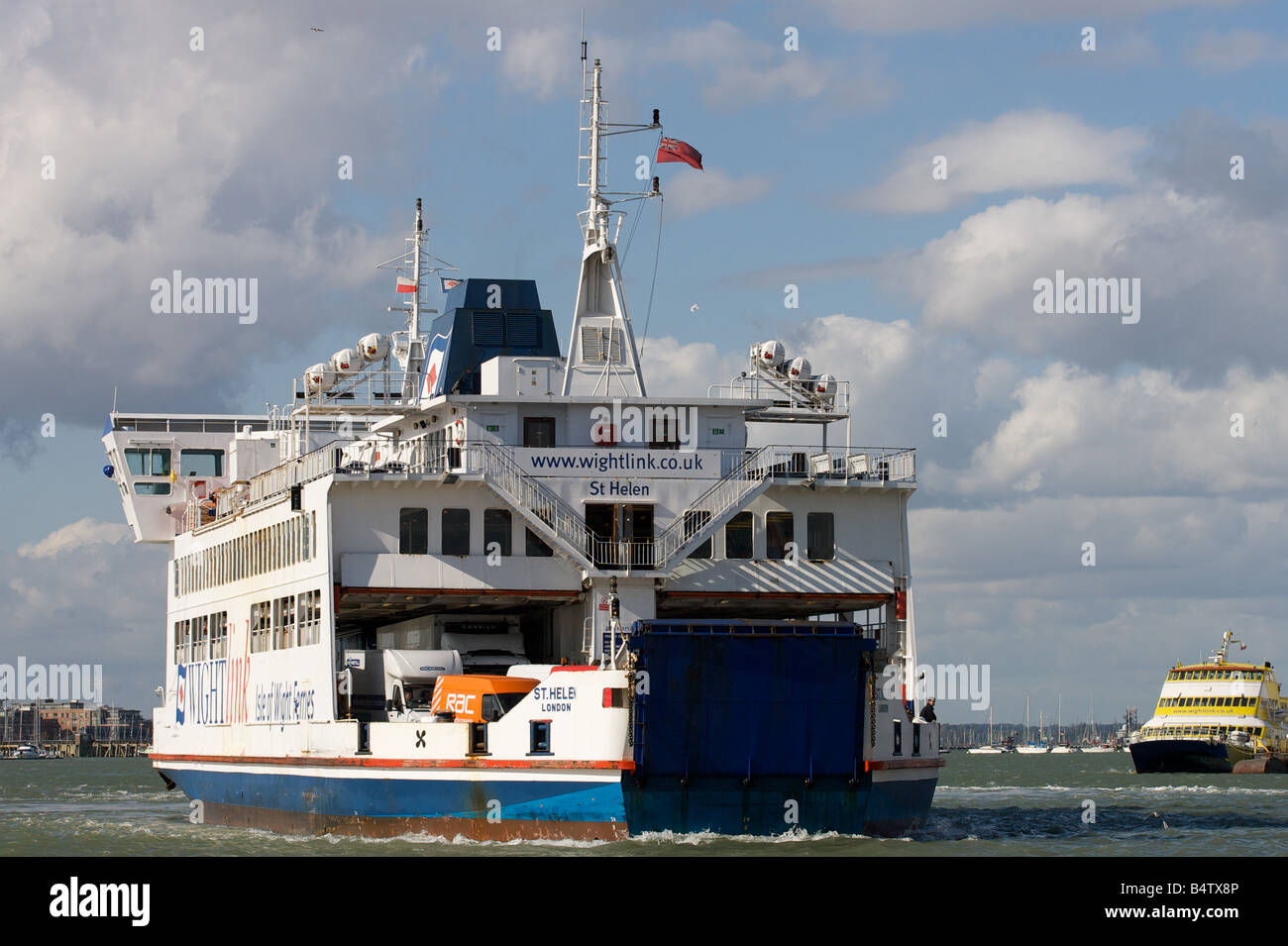 Wightlink ferry, Portsmouth, England. Stock Photo