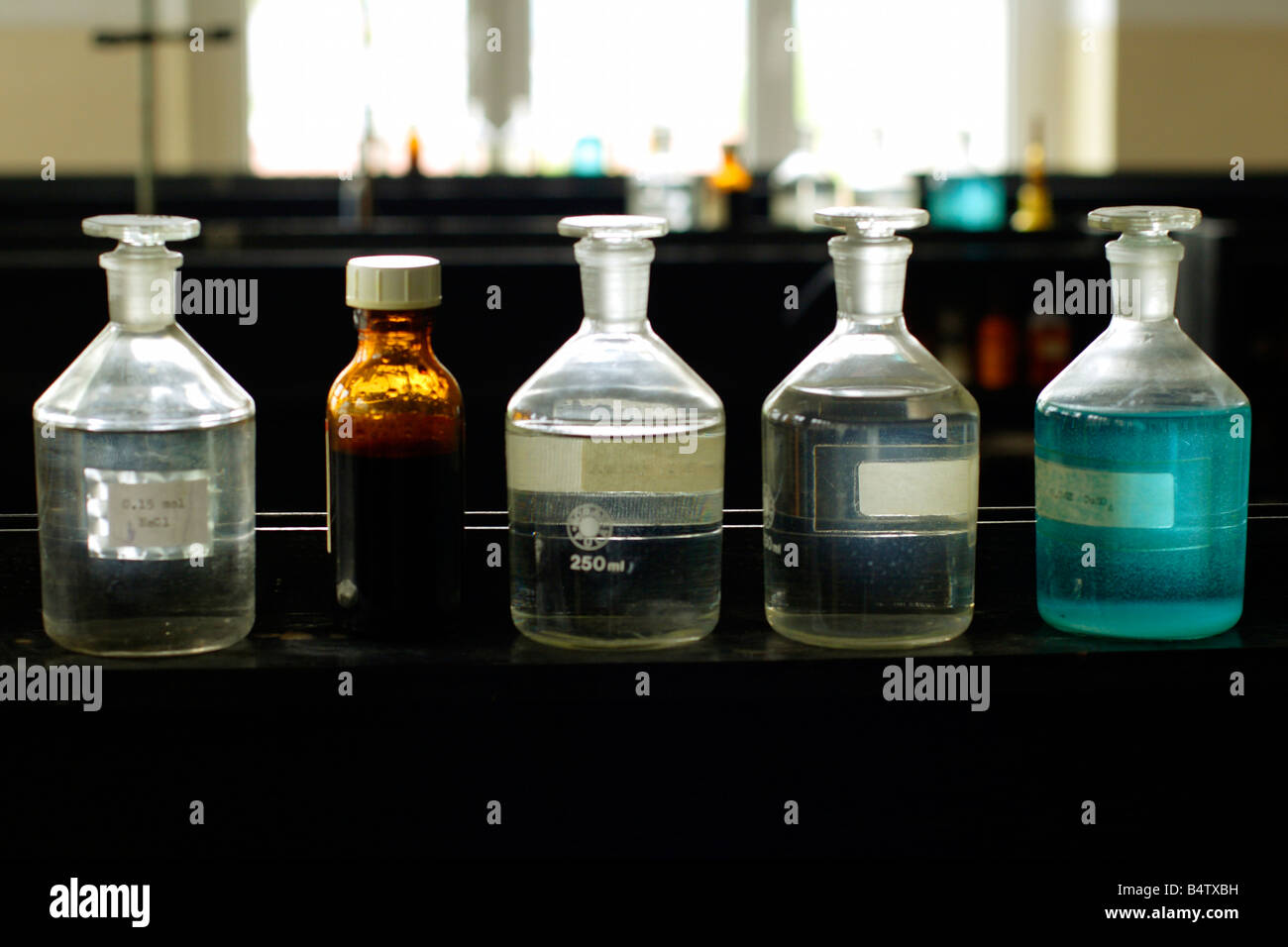 School laboratory glassware cupboard hires stock photography and