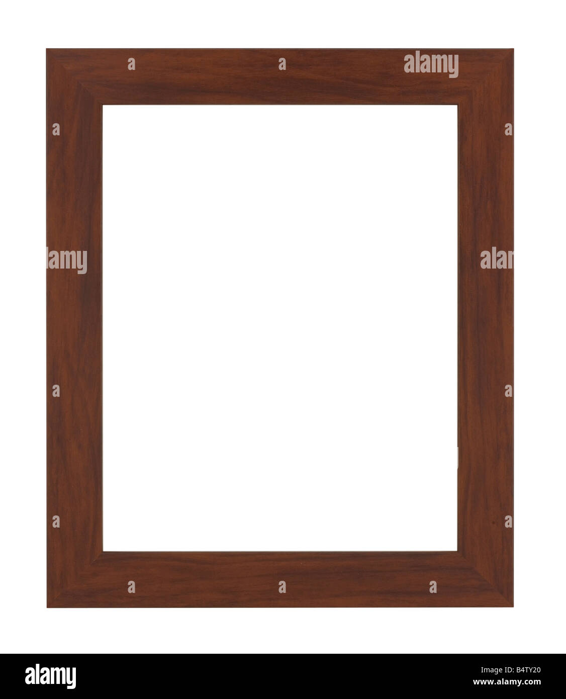 DARK RED WOOD PICTURE FRAME Stock Photo