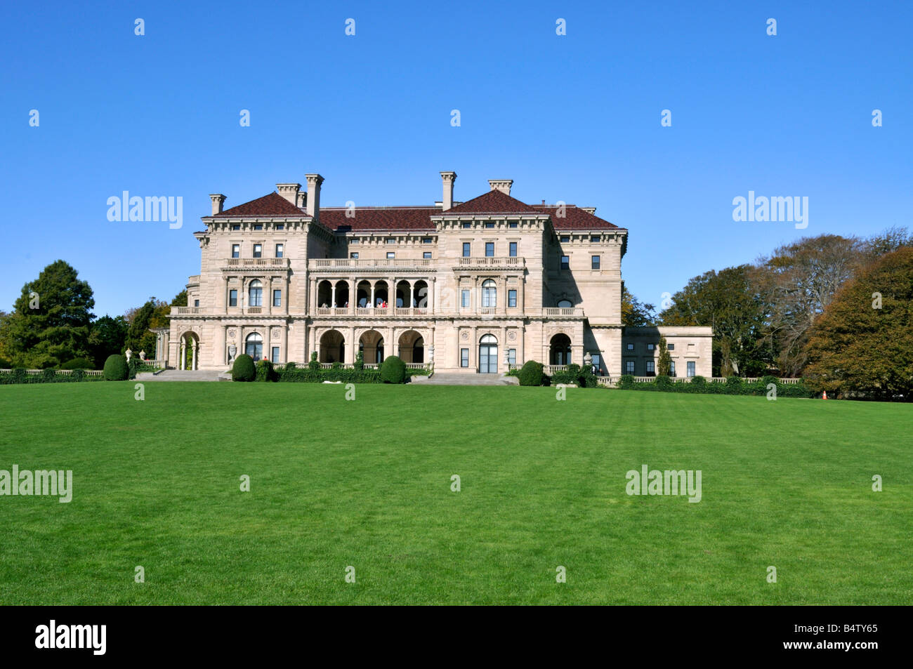 The Breakers Mansion in historic Newport Rhode Island on Bellevue