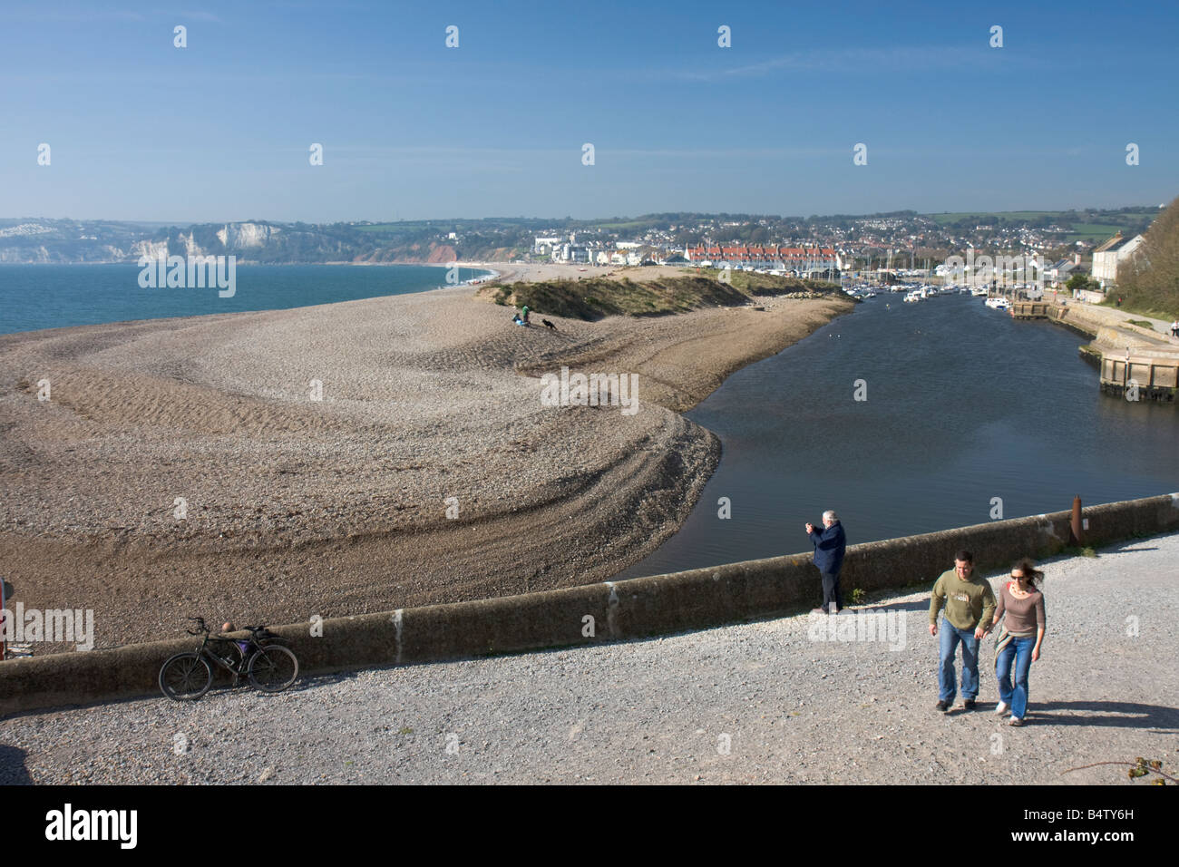 Axmouth Harbour and Seaton Bay, East Devon Stock Photo Alamy