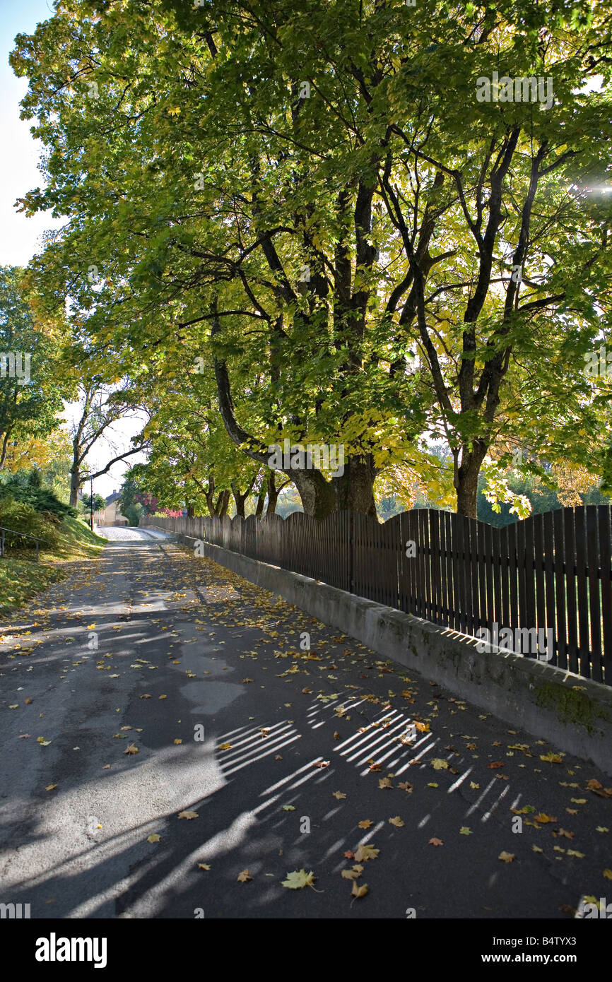 Scenic of park in Kandava city Kurzeme Latvia Stock Photo