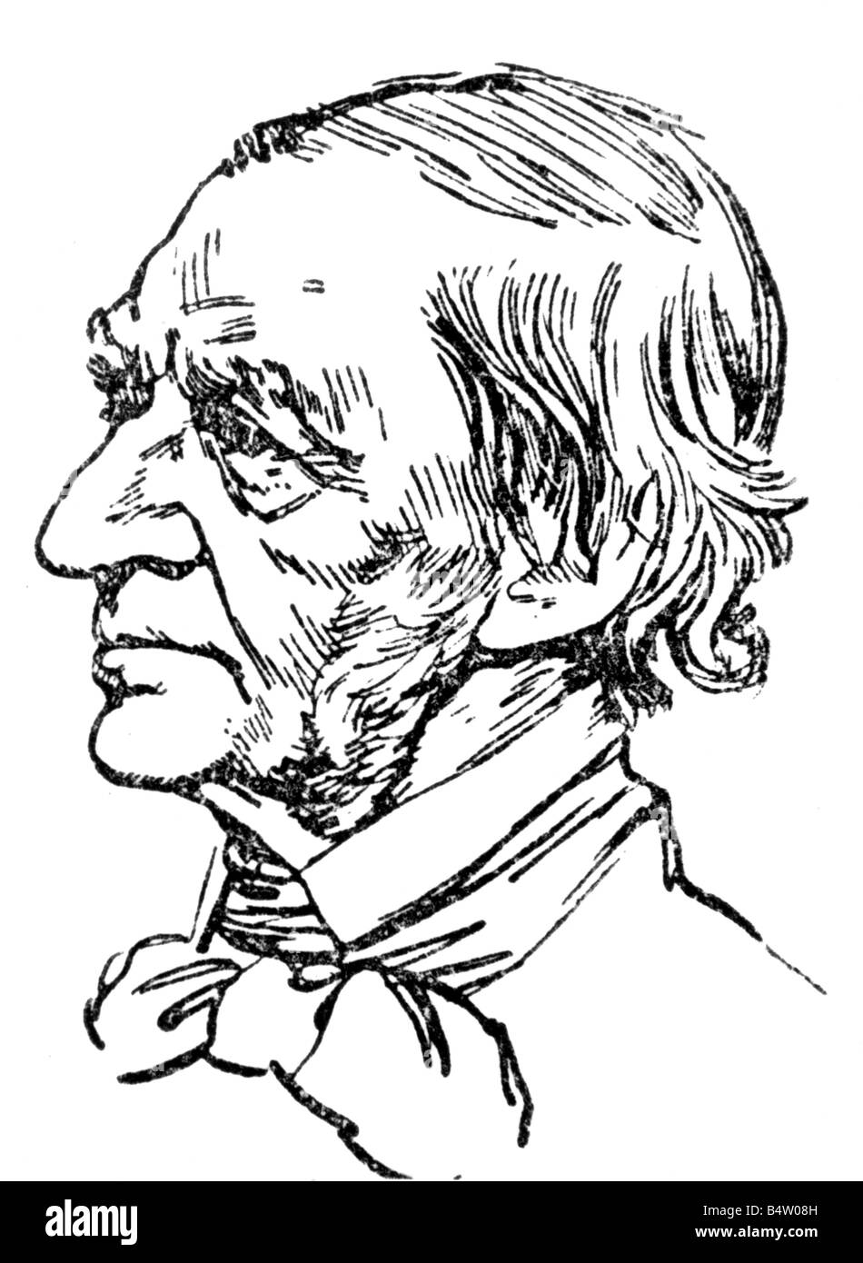 Emerson, Ralph Waldo, 25.5.1803 - 27.4.1882, US philosopher, poet, portrait, , Stock Photo