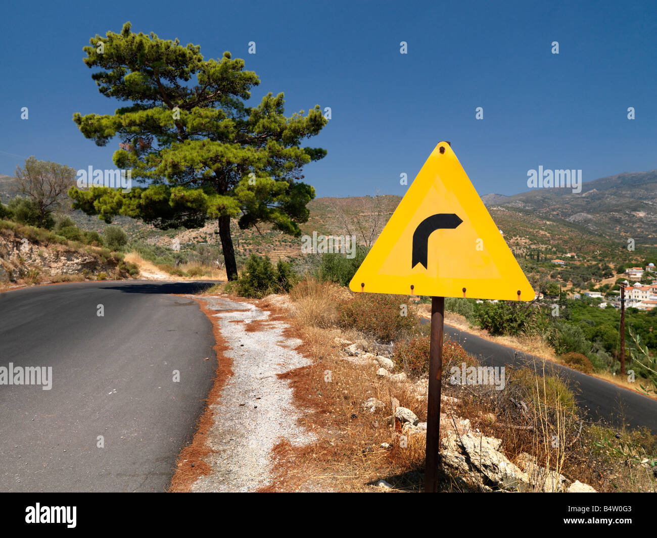 Hairpin Bend Sign Stock Photos Hairpin Bend Sign Stock Images
