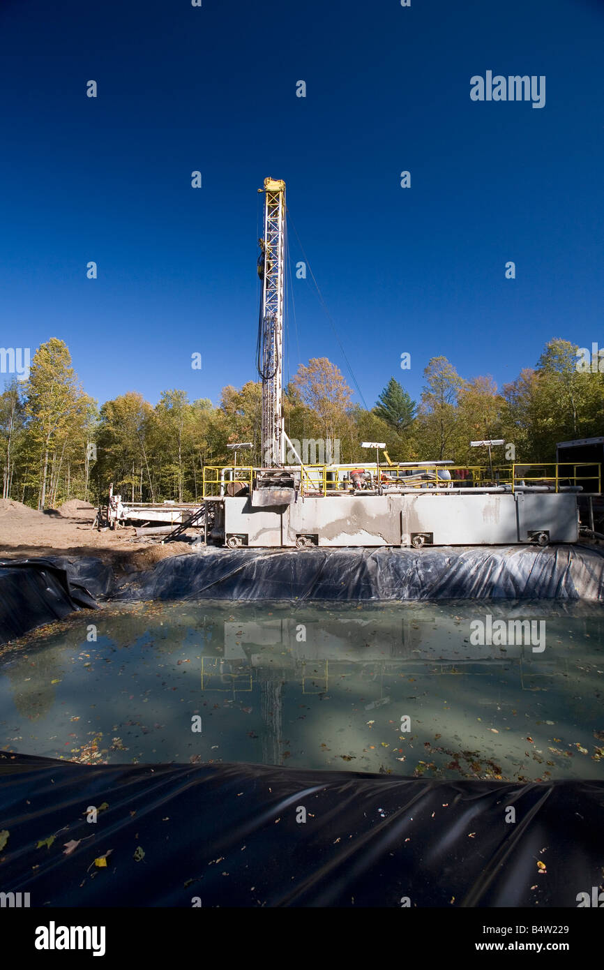 Mancelona Michigan A natural gas drilling rig in the Antrim Shale field