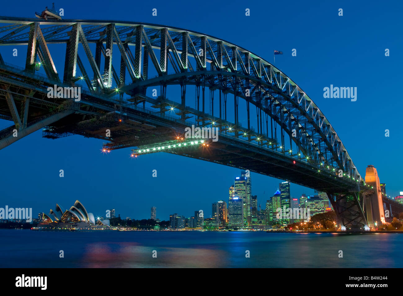 HARBOUR BRIDGE OPERA SYDNEY NEW SOUTH WALES AUSTRALIA Stock Photo