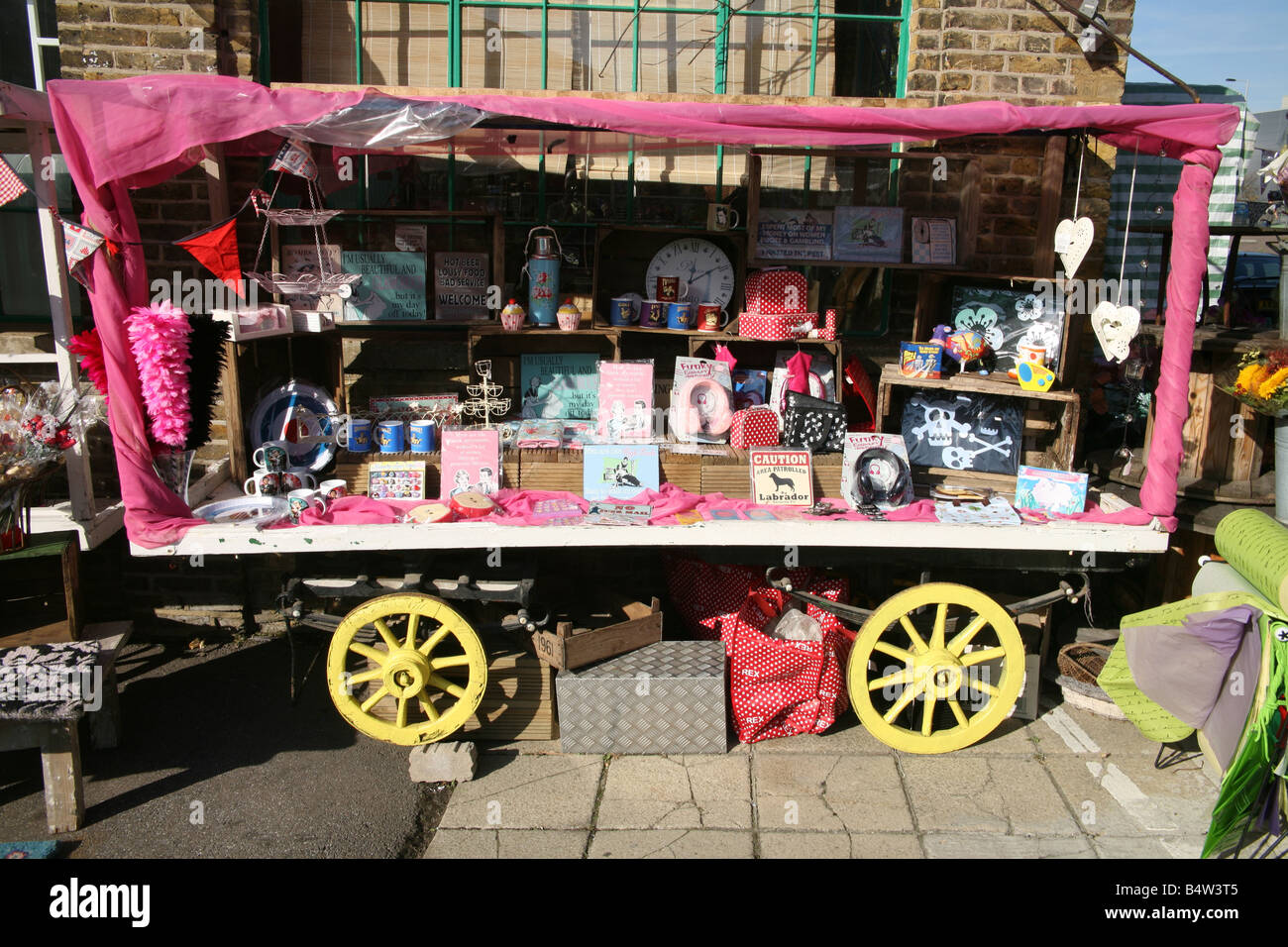 Colourful gifts for sell at a art & crafts market Abbey Mills South