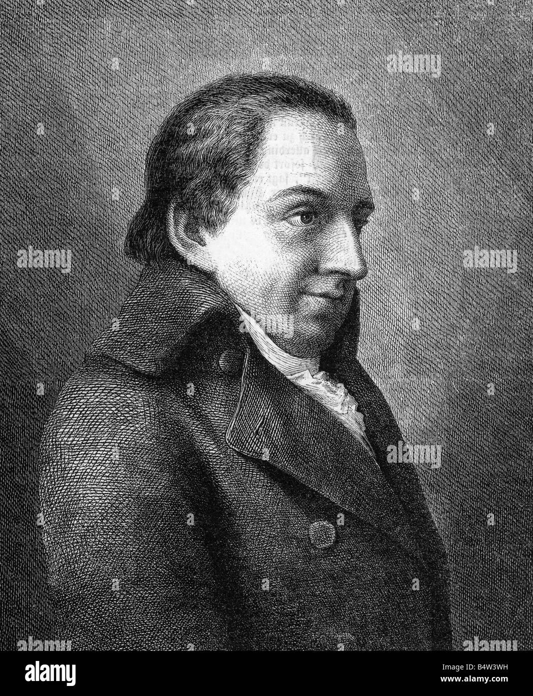 Fichte, Johann Gottlieb, 19.5.1762 - 29.1.1814, German philosopher, portrait, half profile, wood engraving, , Stock Photo