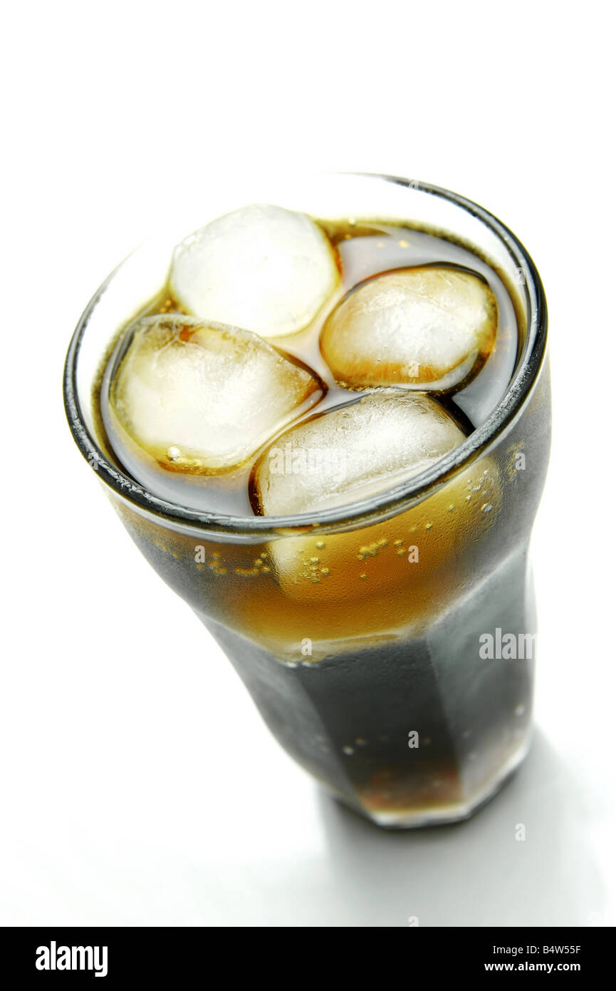 A glass of cola isolated on white Stock Photo - Alamy