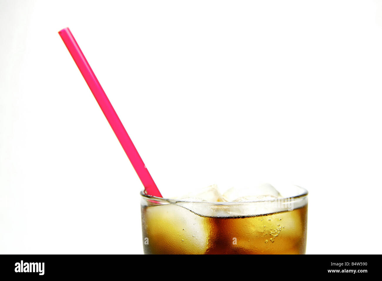 A glass of cola isolated on white Stock Photo - Alamy