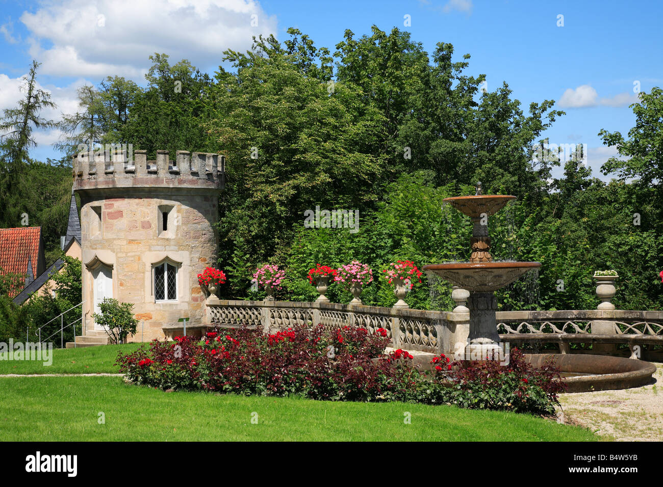 in the park of palais Rosenau near Coburg Frankonia Bavaria Germany Stock Photo