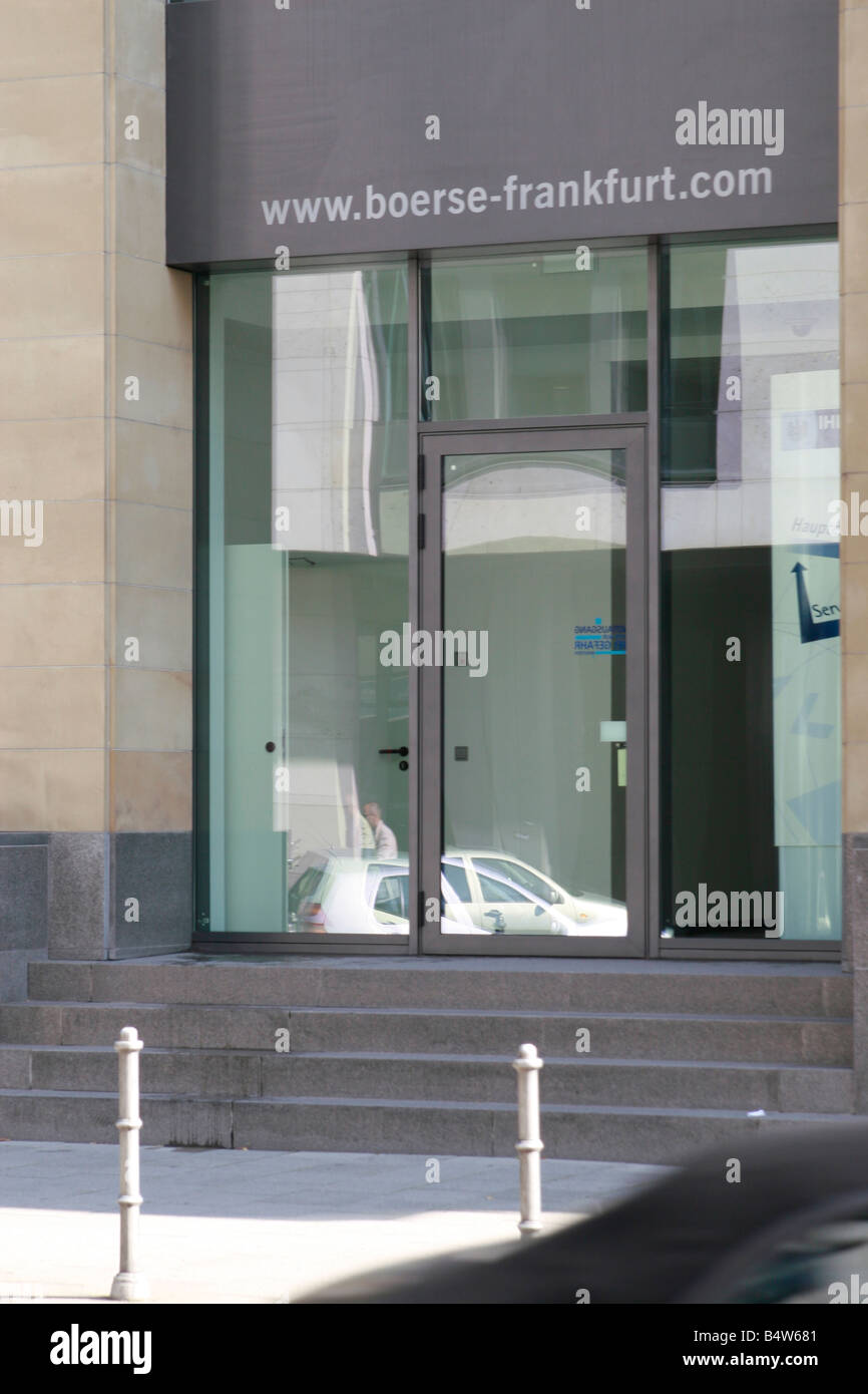 frankfurt, stock exchange, entrance Stock Photo