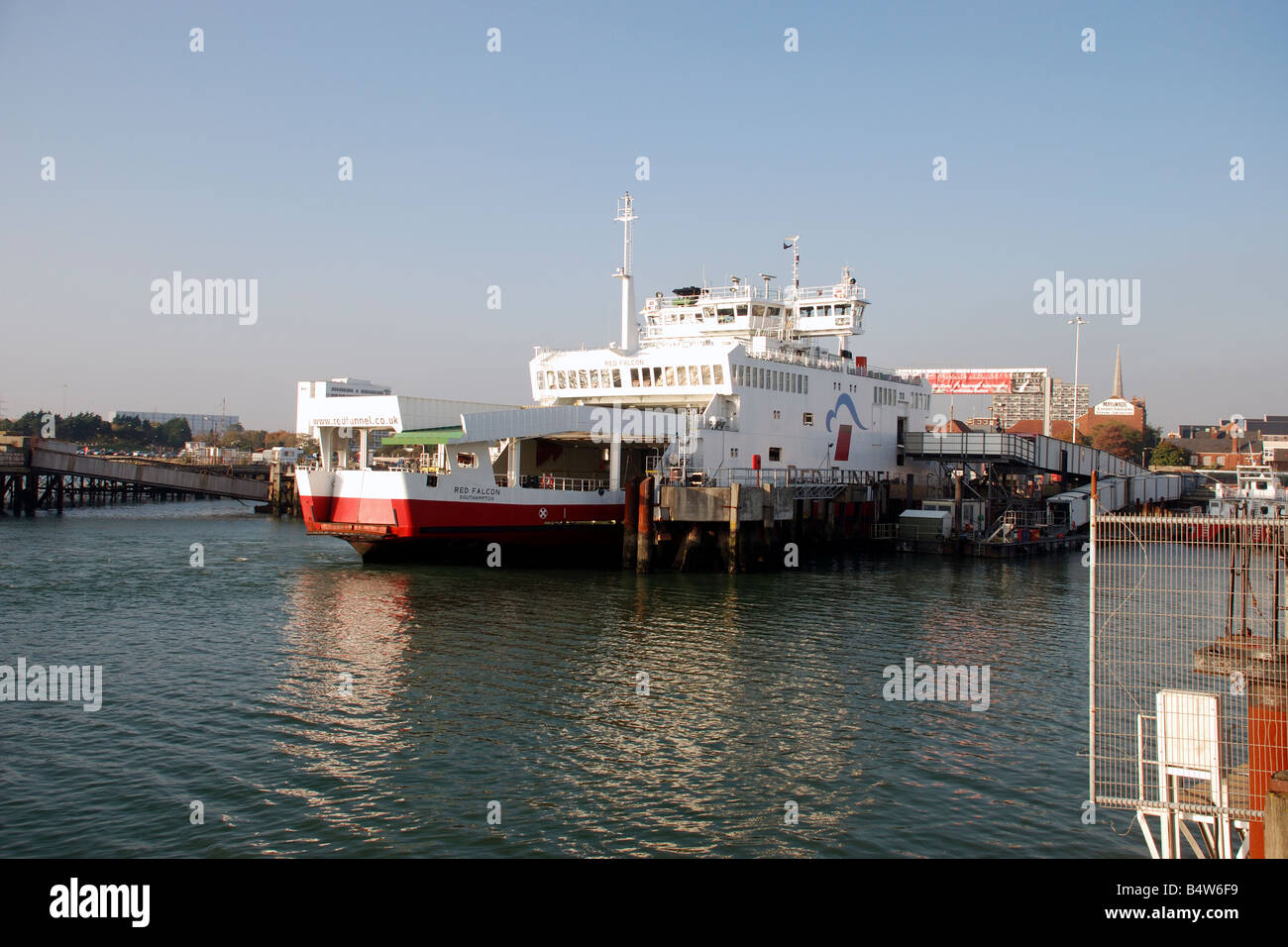 Red Funnel Car ferry to the Isle of Wight from Sourthampton Stock Photo