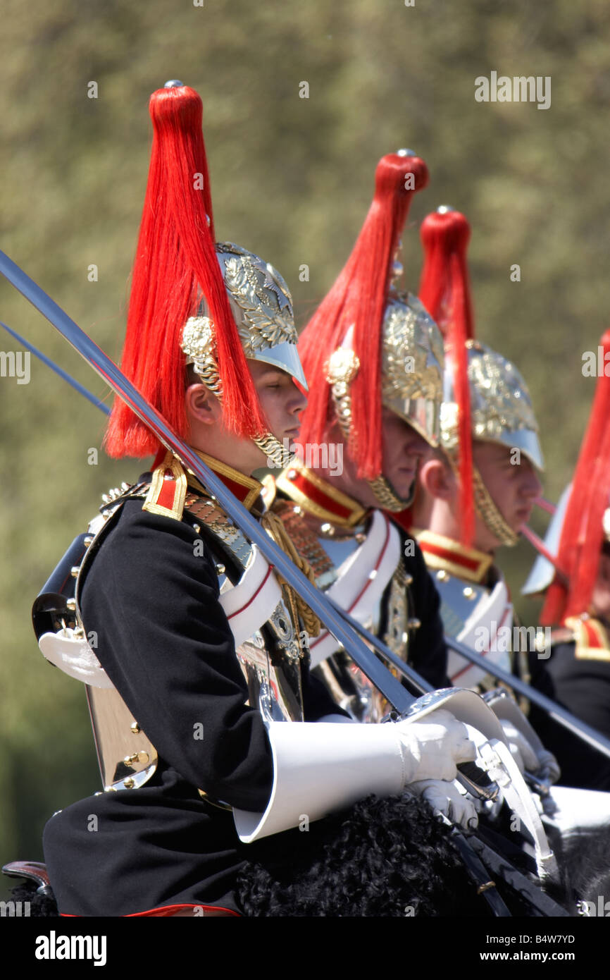 Mounted soldiers of the Household Cavalry from the Blues and Royals ...