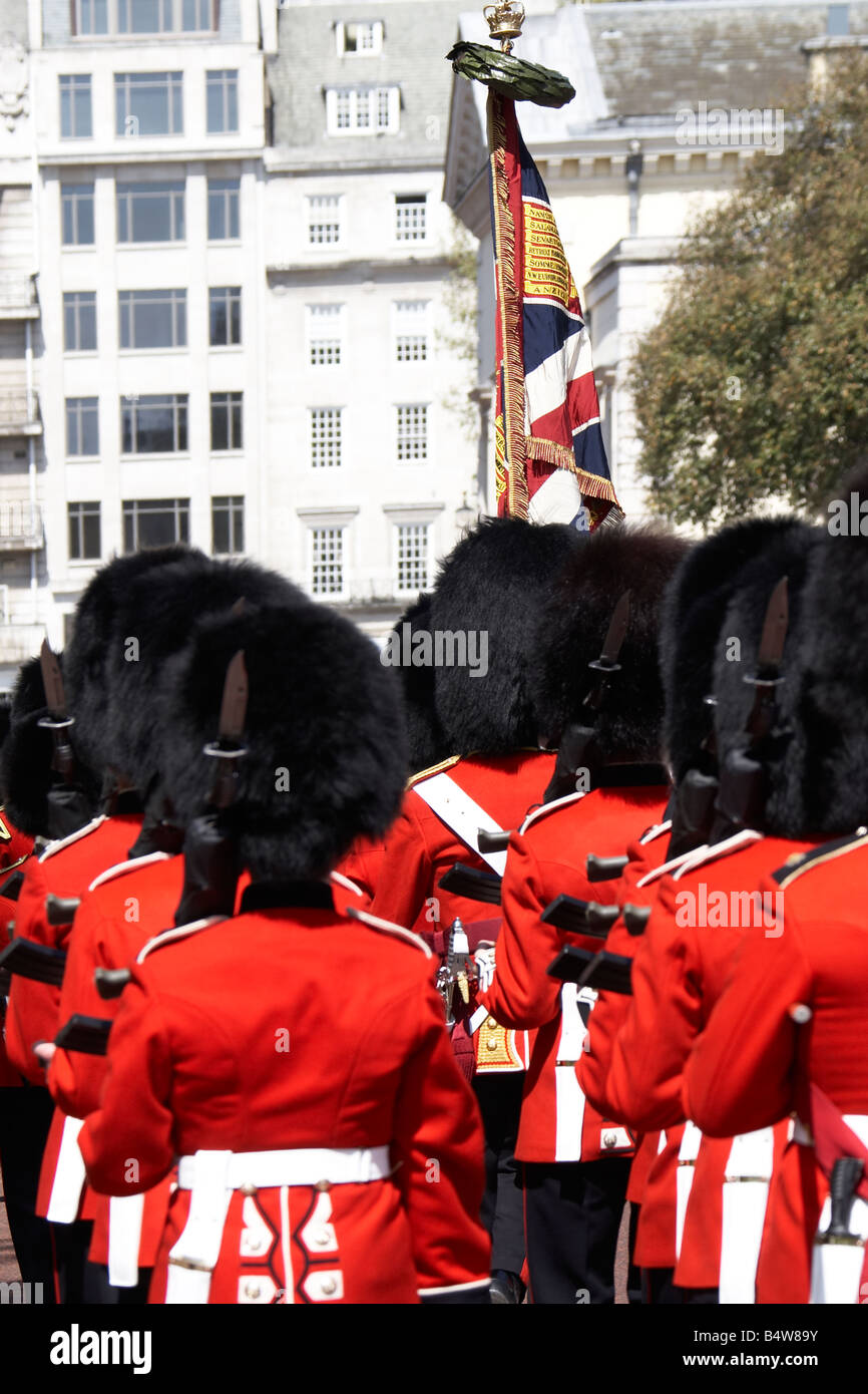 Foot guards marching at Changing the Guard Buckingham Palace SW1 London England Stock Photo