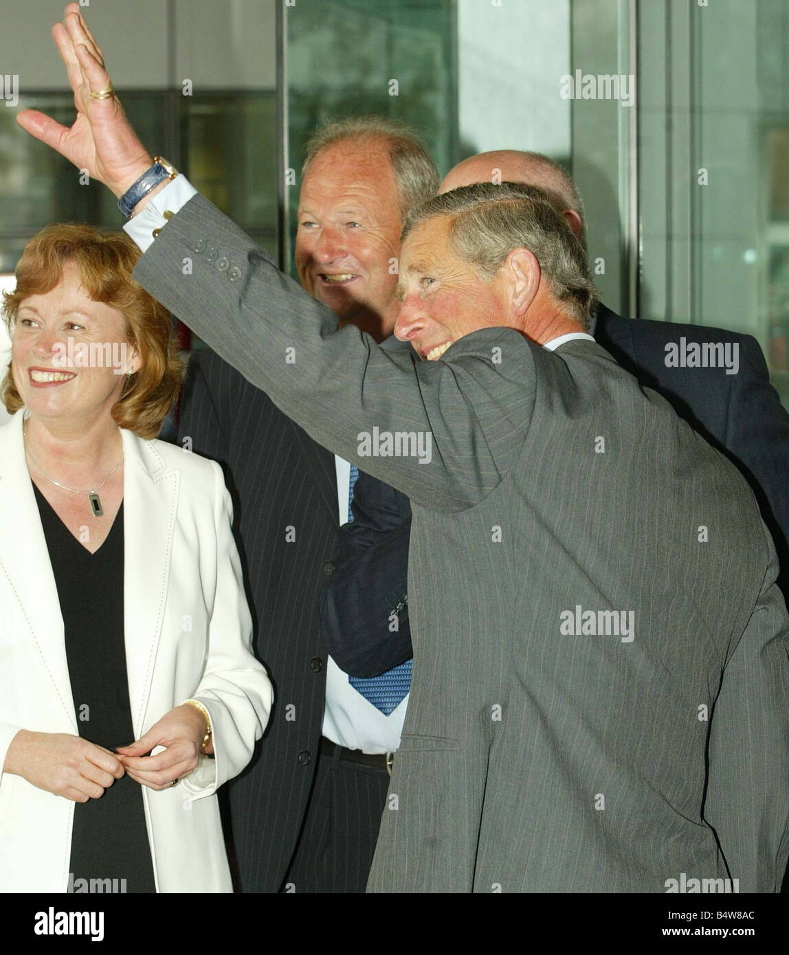Prince Charles Visits Royal Victoria Hospital In Belfast Sept 03 Prince Charles waves to staff Prince Charles Visits Royal Victoria Hospital In Belfast Sept 03 Prince Charles waves to staff