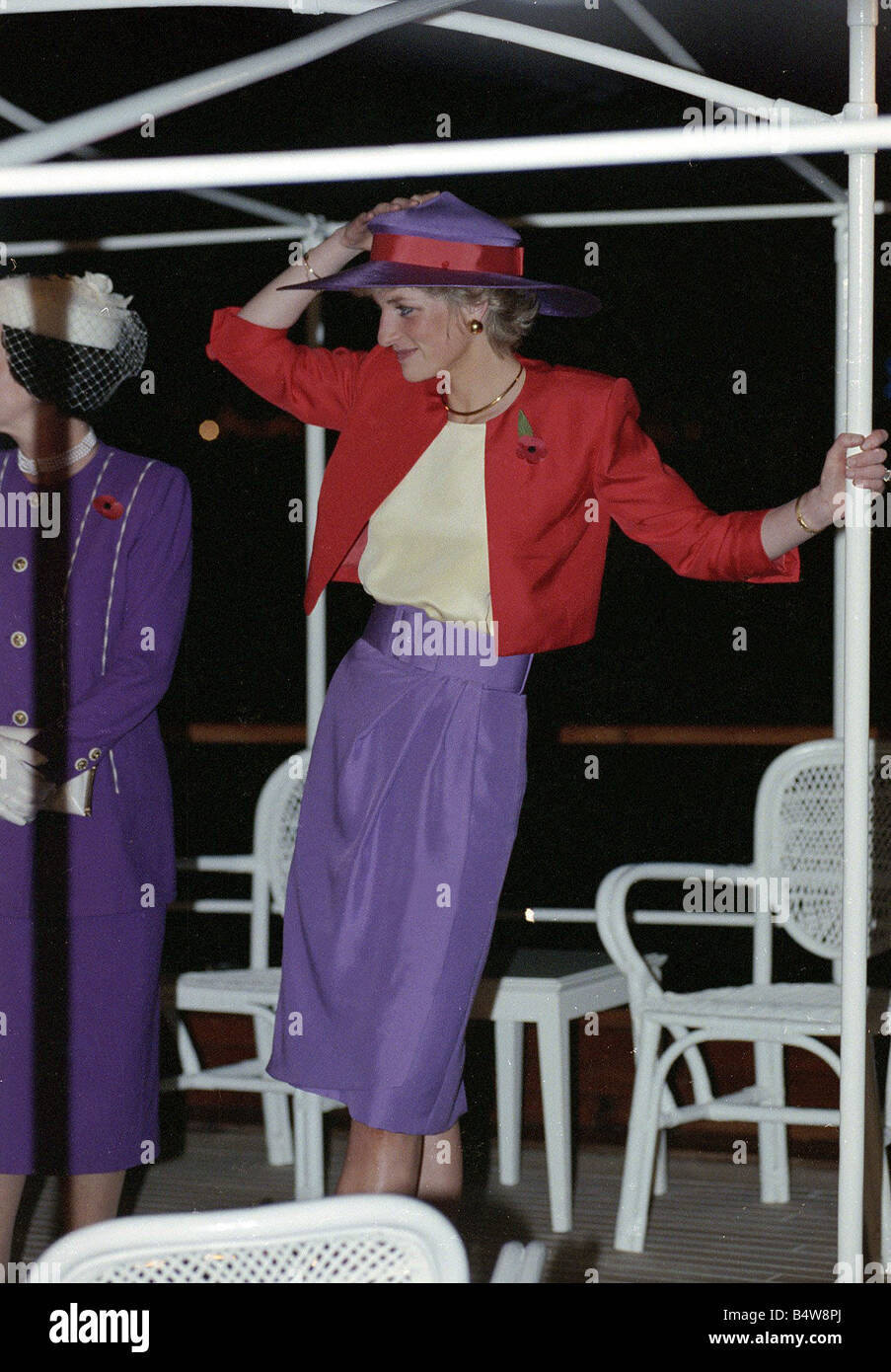 Prince Charles Princess Diana Overseas Visit Far East Tour 1989 November 1989 Stock Photo