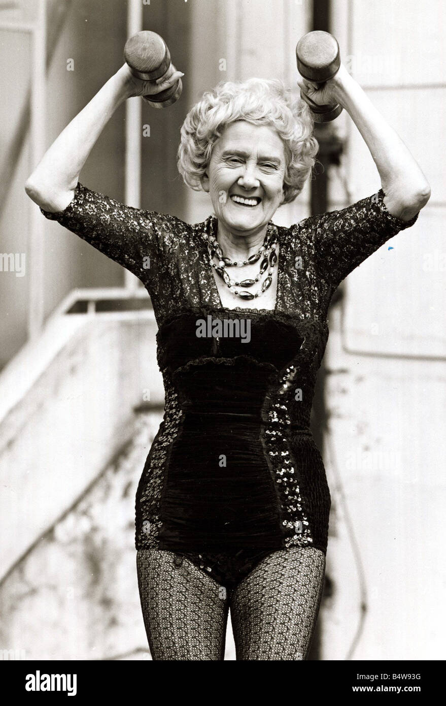 Keep Fit Grandma Joan Johnson a fit 75 year old uses a daily dunbell