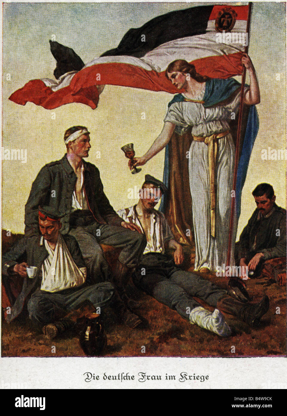 events, First World War / WWI, military postcards, postcard "Die