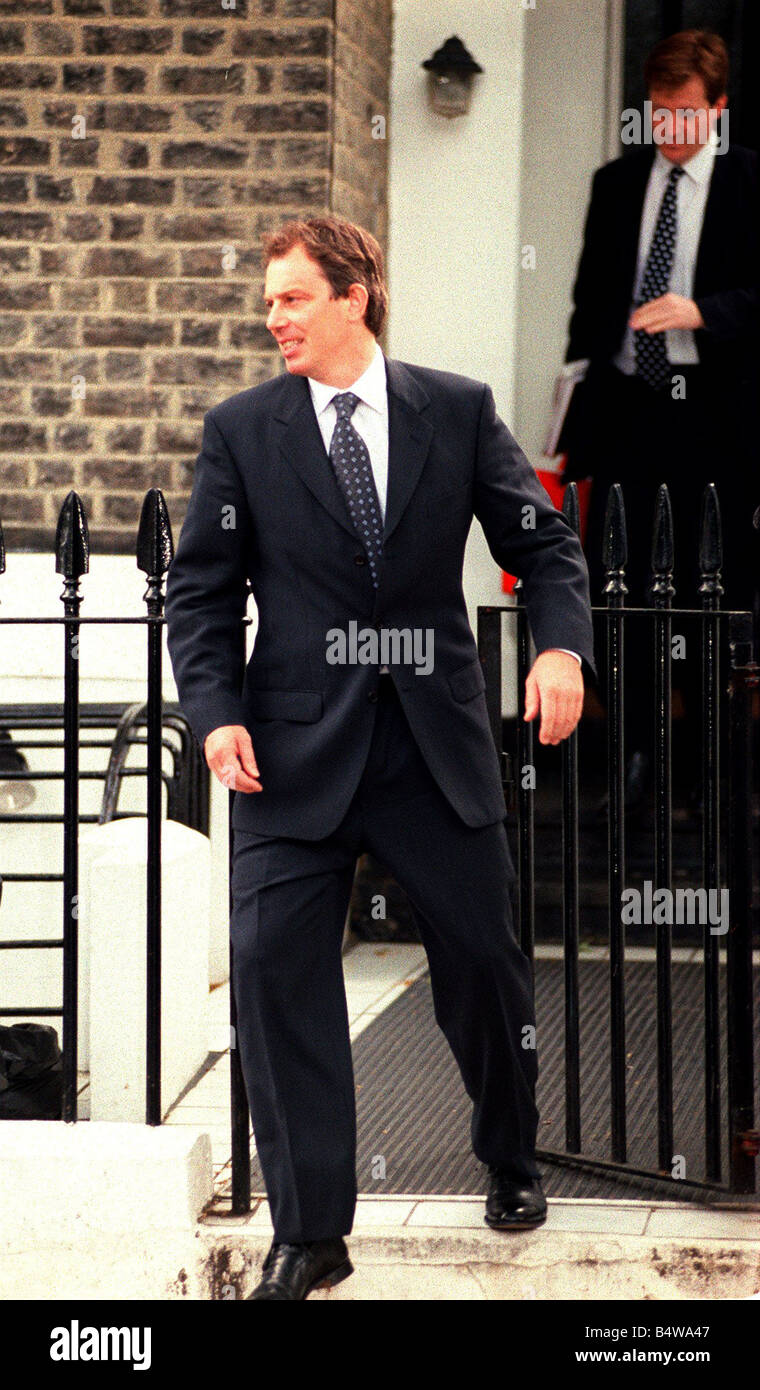 Tony Blair Mp Labour Prime Minister With Alastair Campbell Press Stock Photo Alamy