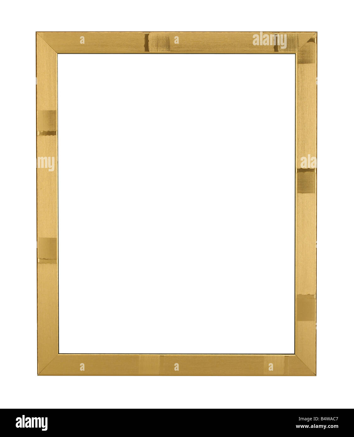 GOLD WOOD PICTURE FRAME Stock Photo