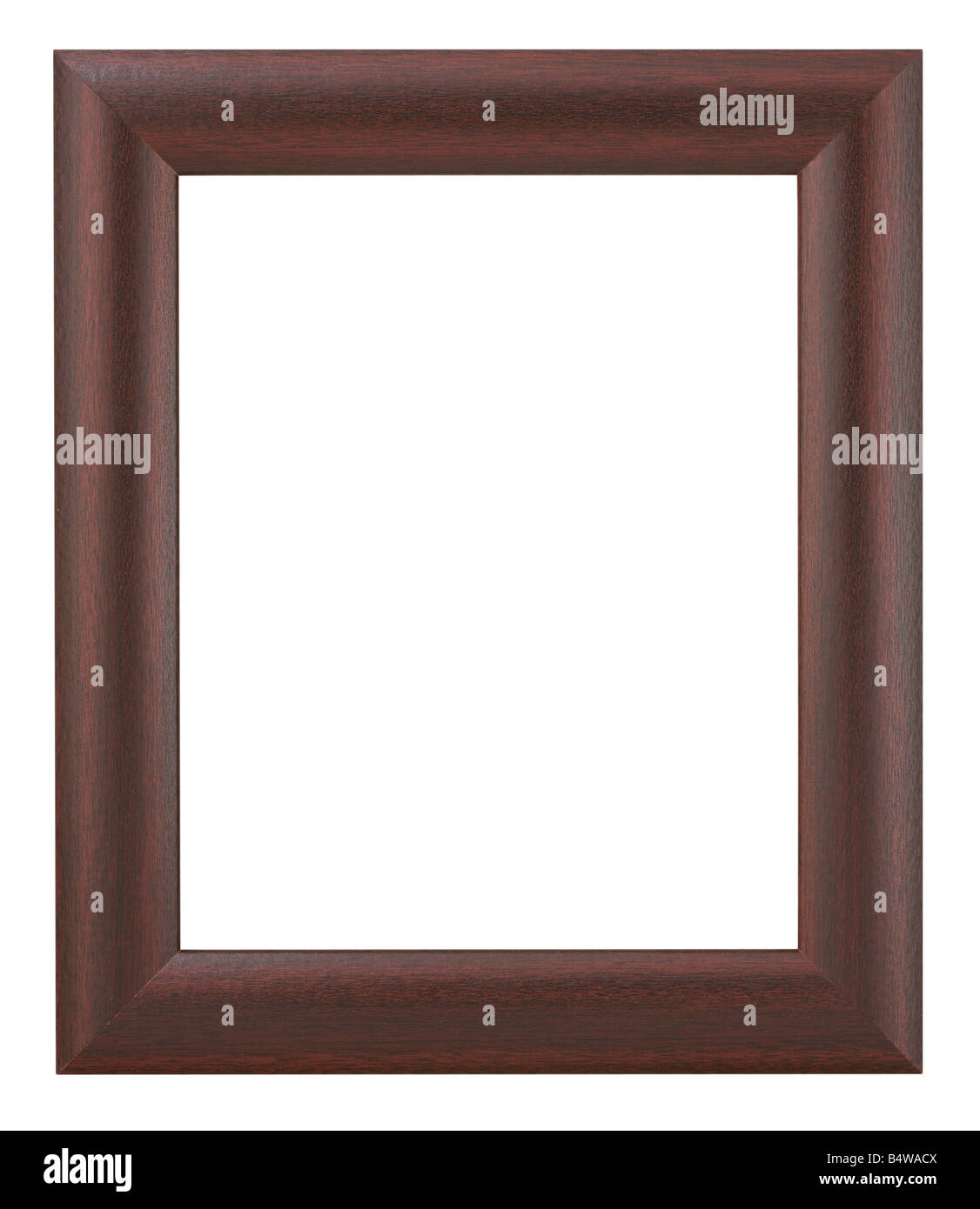 DARK RED WOOD PICTURE FRAME Stock Photo