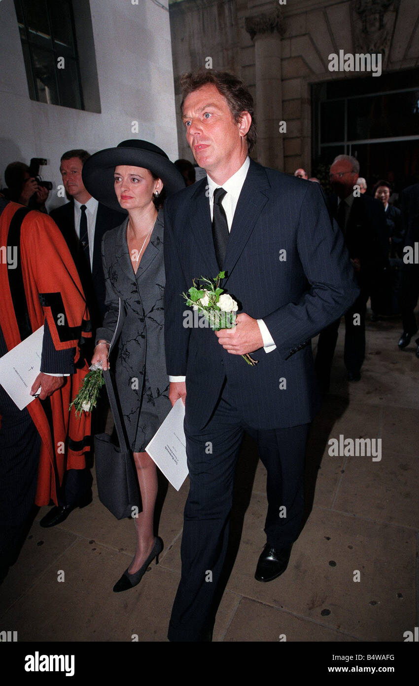 Tony blair wife cherie funeral hi-res stock photography and images - Alamy