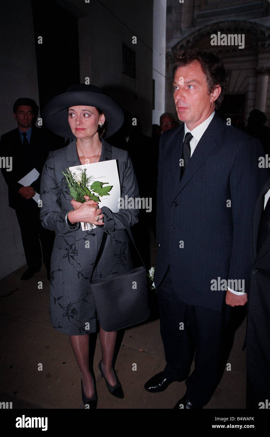 Tony blair wife cherie funeral hi-res stock photography and images - Alamy