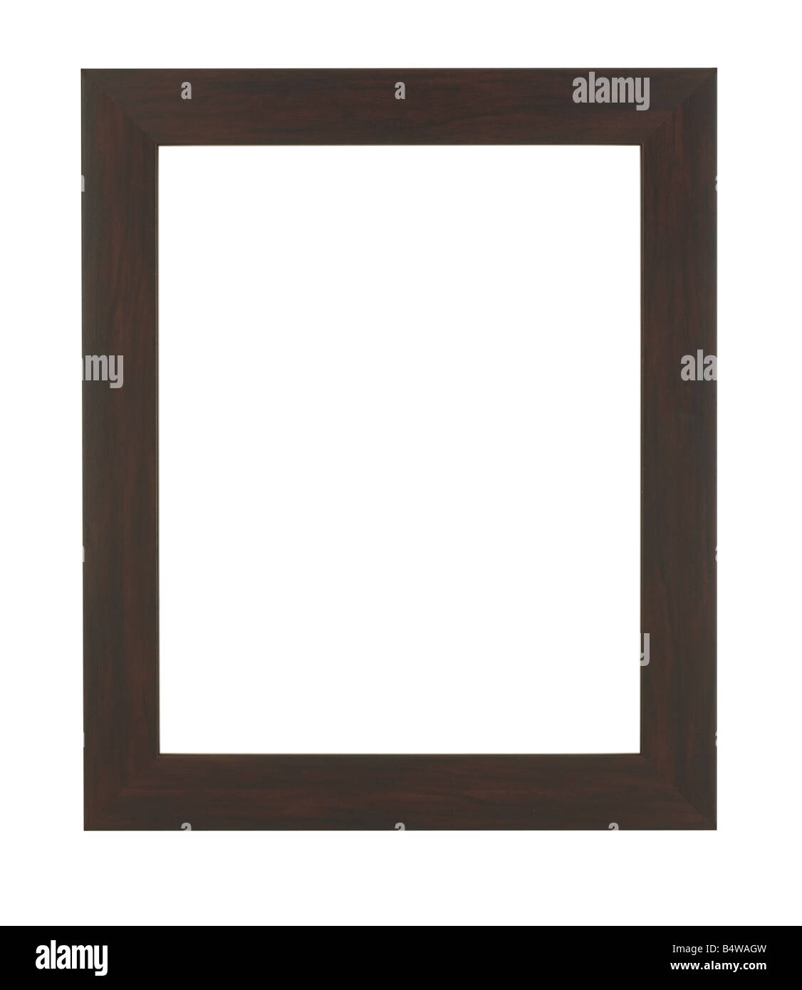 DARK BROWN WOOD PICTURE FRAME Stock Photo