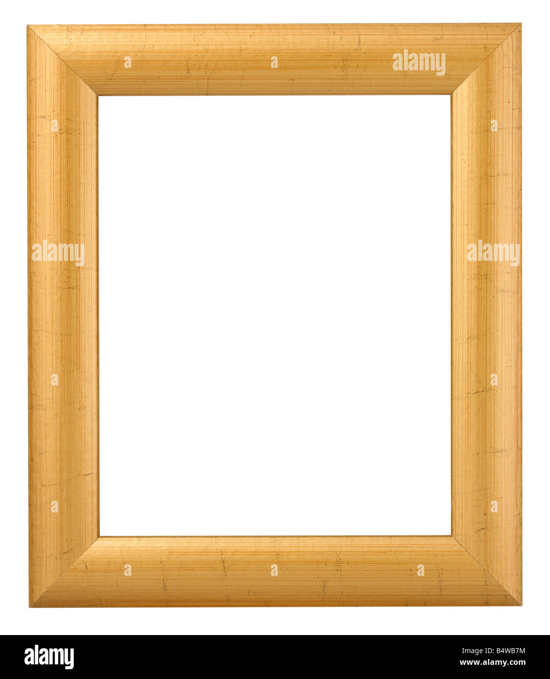GOLD WOOD PICTURE FRAME Stock Photo