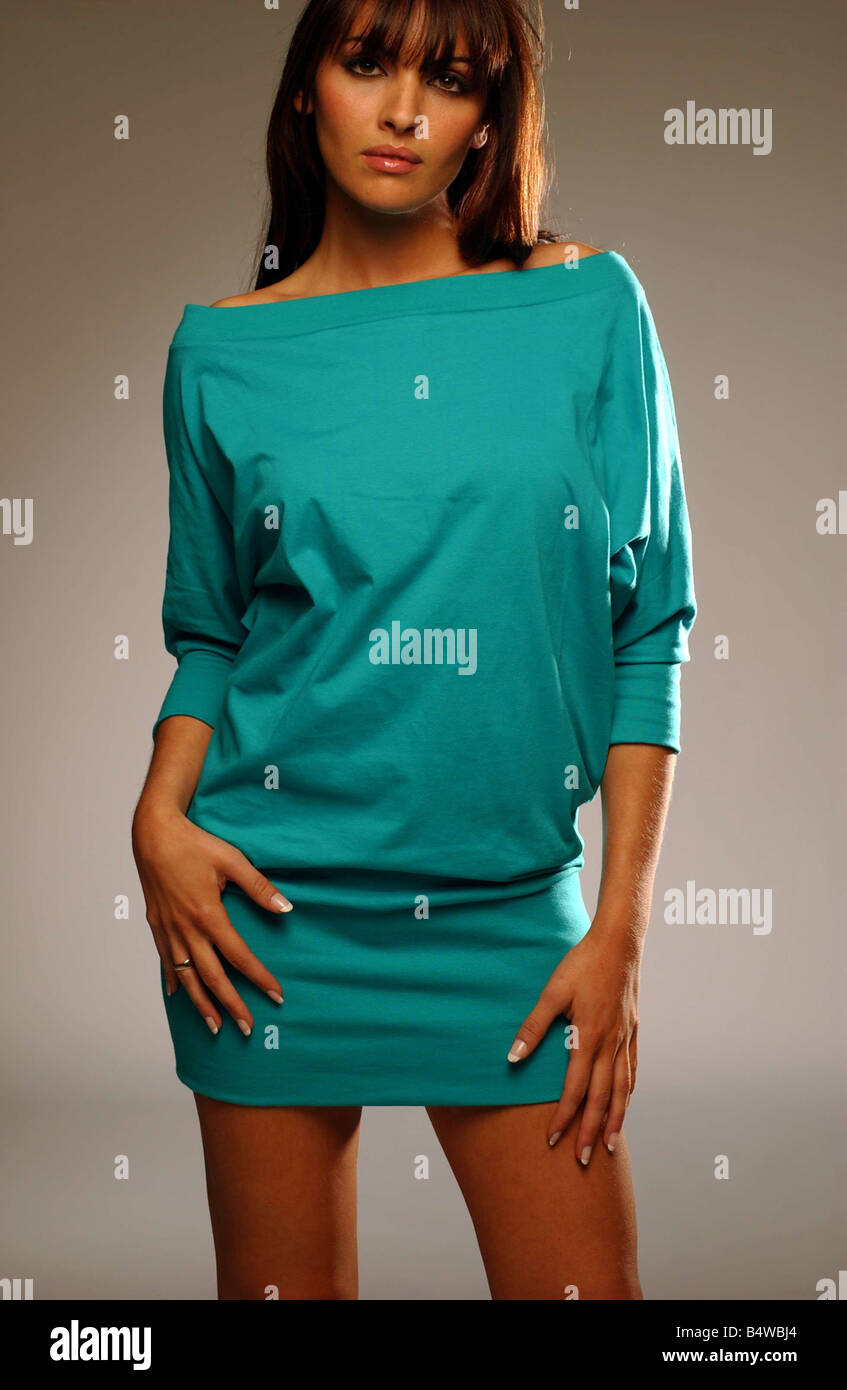 Dress fashion September 2003 model Aicha Keriouh wearing green dress from Miss Selfridge Stock Photo - Alamy Dress fashion September 2003 model Aicha Keriouh wearing green dress from Miss Selfridge Stock Photo - Alamy