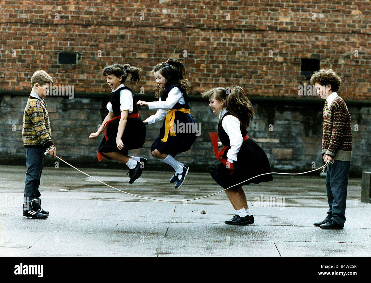 Scotland Street School Four Children Playing Skipping Jumping Ropes ...