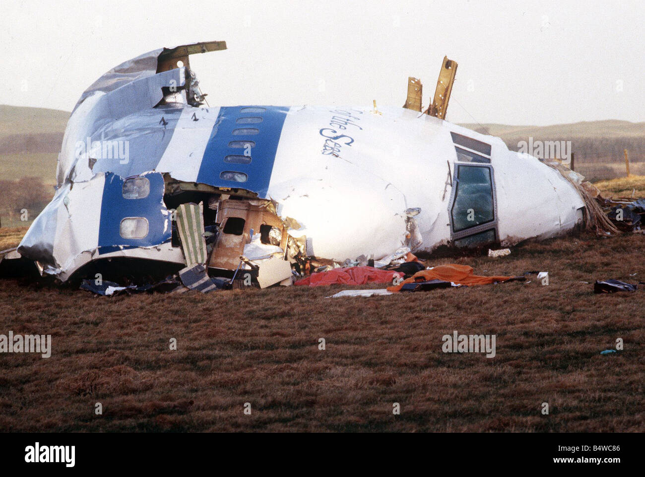 Lockerbie 1988 nose cone cockpit Pan Am jumbo 747 Stock Photo Alamy