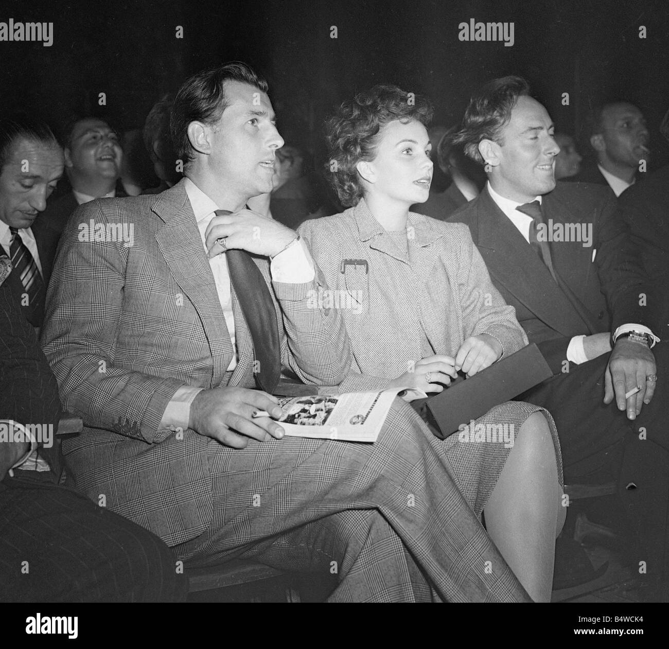 Stewart Granger actor and Jean Simmonds actress seen together at a big ...