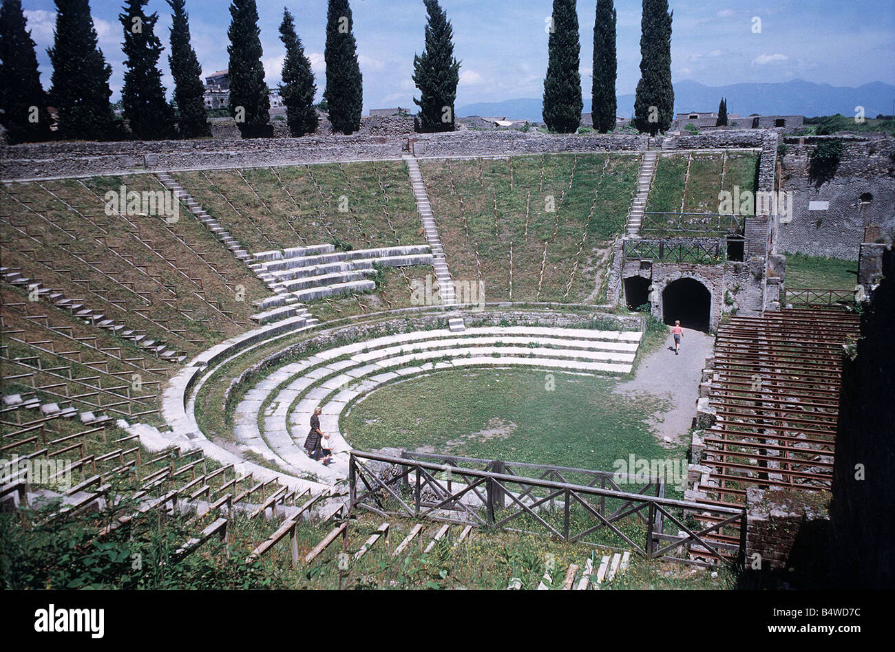 The large Theatre of Pompeii in Rome Italy it can hold no less than 5 000 spectators Stock Photo